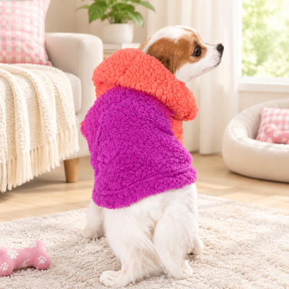 Pink Ombre Sherpa Pet Hoodie