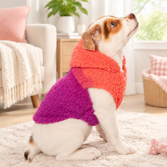 Pink Ombre Sherpa Pet Hoodie