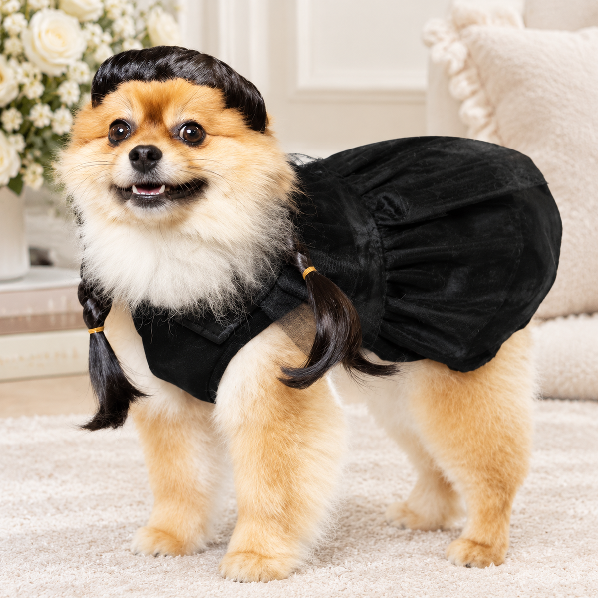 Gothic Halloween Dog Costume Dress