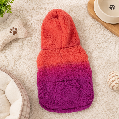 Pink Ombre Sherpa Pet Hoodie